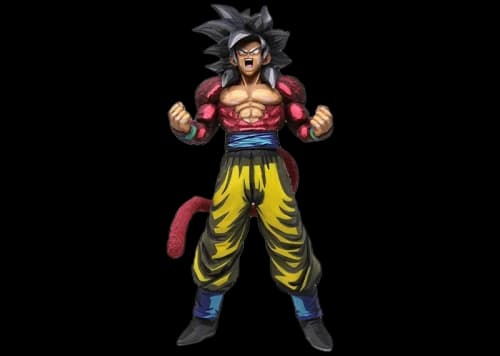 Banpresto Dragon Ball GT Super Master Stars Piece Manga Dimensions Super Saiyan 4 Son Goku Figure Pink & Yellow