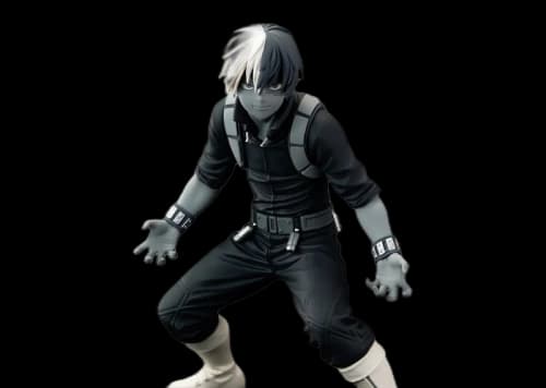 Banpresto My Hero Academia World Figure Colosseum Modeling Academy Super Master Stars Piece The Shoto Todoroki The Tones Figure Gray