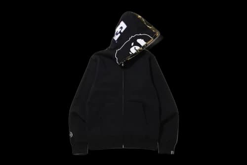 BAPE 1st Camo 2nd Ape Full Zip Hoodie Black