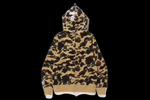 BAPE 1st Camo Ape Full Zip Hoodie Yellow