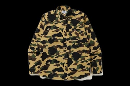 BAPE 1st Camo BD L/S Shirt Yellow