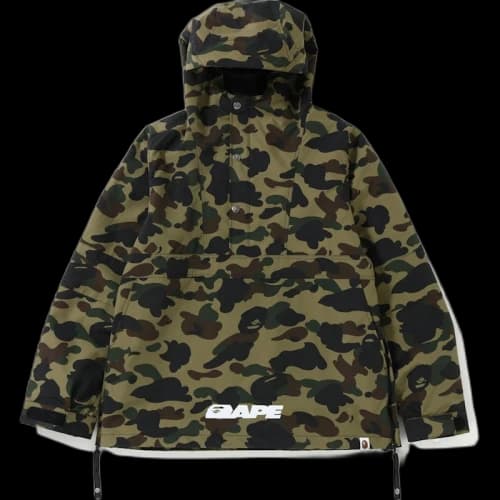 BAPE 1st Camo Block Pullover Jacket Green