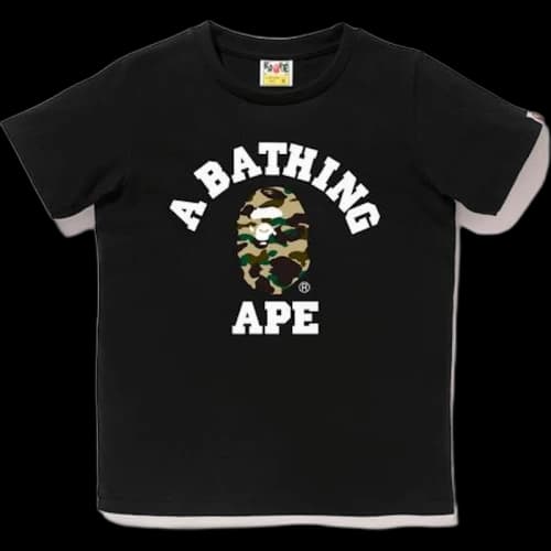 BAPE 1st Camo College Tee Tee (Ladies) Black/Yellow