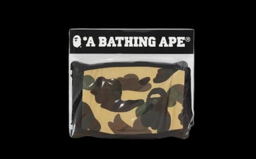 BAPE 1st Camo Face Mask Yellow