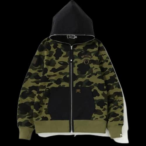 BAPE 1st Camo Full Zip Hoodie (SS19) Green
