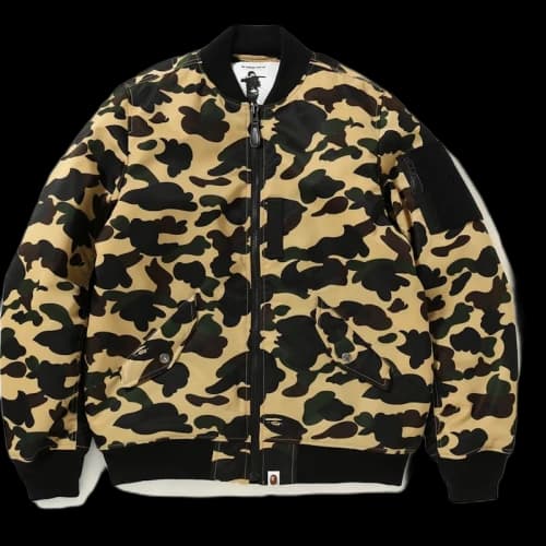BAPE 1st Camo Light Bomber Jacket Yellow