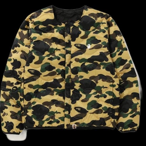 BAPE 1st Camo Light Weight Down Jacket Yellow