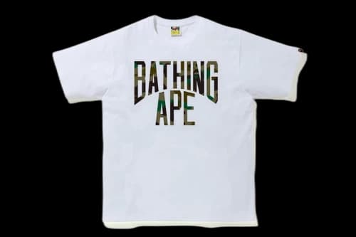 BAPE 1st Camo NYC Logo Tee White/Green