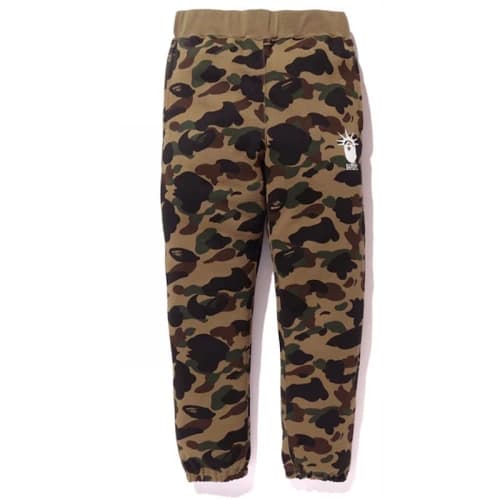 BAPE 1st Camo NYC Slim Sweatpants Green