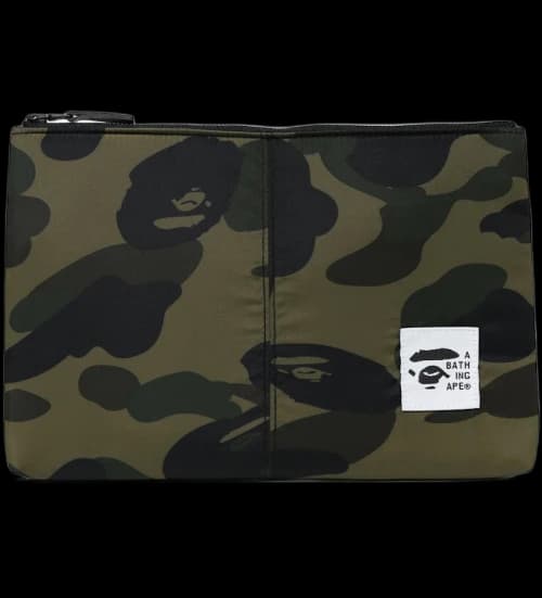 BAPE 1st Camo Padded Clutch Green