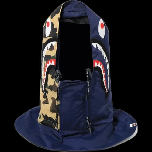 BAPE 1st Camo Shark Hoodie Mask Yellow/Navy