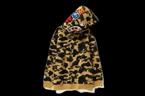 BAPE 1st Camo Shark Oversized Hoodie (Ladies) Yellow