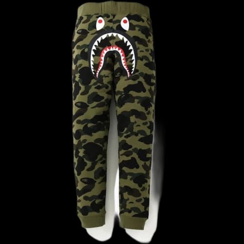 BAPE 1St Camo Shark Slim Sweatpants Green/Black