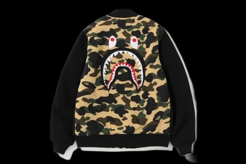BAPE 1st Camo Shark Sweat MA-1 Black/Yellow