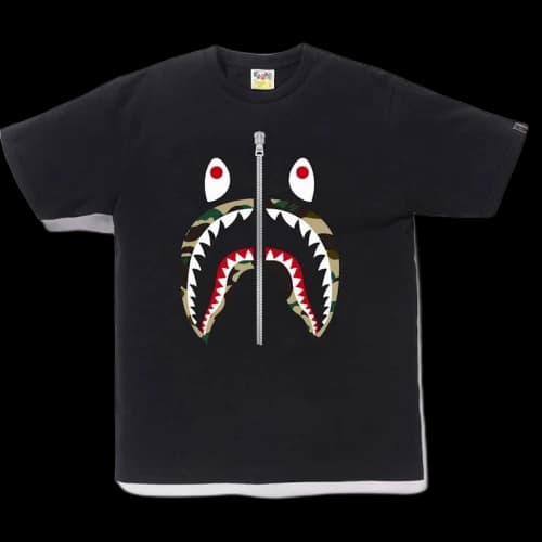 BAPE 1st Camo Shark Tee (SS18) Black/Yellow