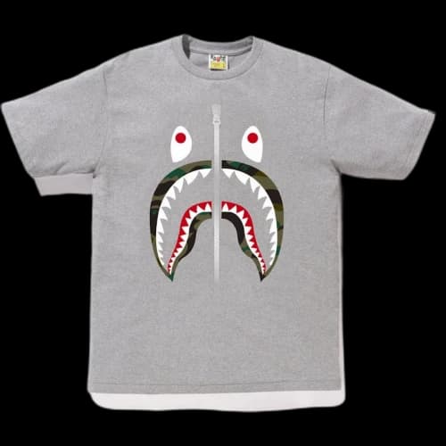 BAPE 1st Camo Shark Tee (SS18) Gray/Green