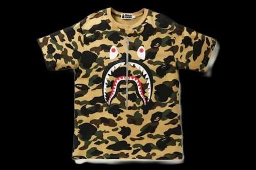BAPE 1st Camo Shark Tee Yellow/Camo
