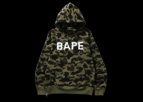 BAPE 1st Camo Swarovski Bape Pullover Hoodie Green