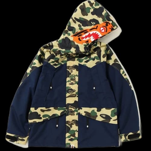 BAPE 1st Camo Tiger Snowboard Jacket Navy/Yellow