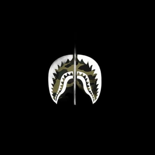 BAPE 1st Camo White Shark Crewneck Green