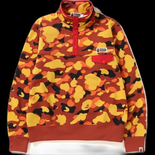 BAPE 1st Camo Wide Sweater Orange