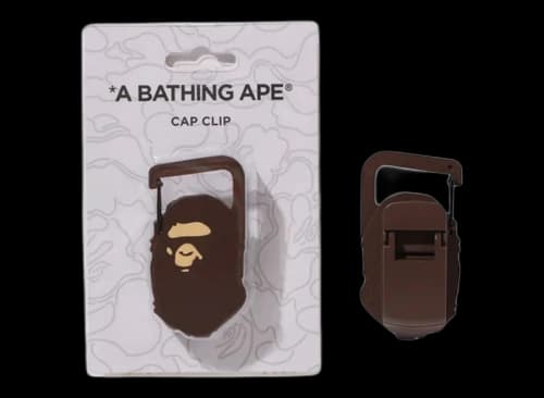 BAPE A Bathing Ape Cap Clip Brown