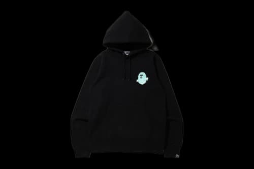 BAPE A Bathing Ape Circle Pullover Hoodie Black/Blue