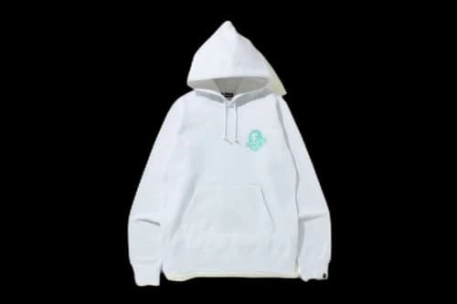 BAPE A Bathing Ape Circle Pullover Hoodie White/Blue