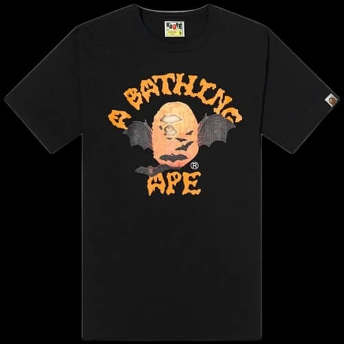 BAPE A Bathing Ape Halloween College Tee Black