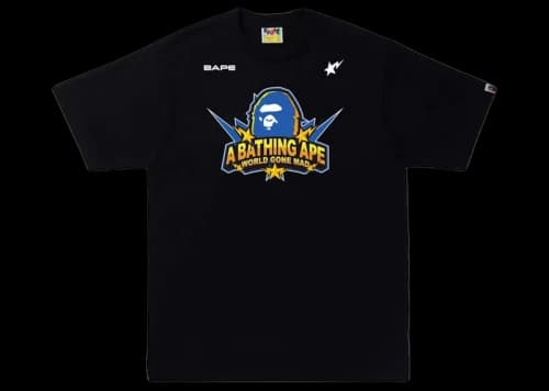 BAPE A Bathing Ape Team Logo Tee Black