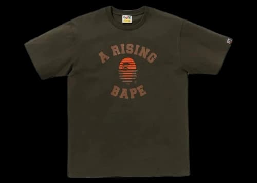 BAPE A Rising Bape Tee Olivedrab