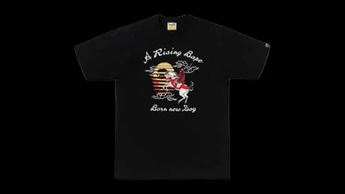 BAPE A Rising Horse Tee Black