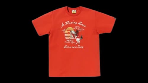 BAPE A Rising Horse Tee Orange
