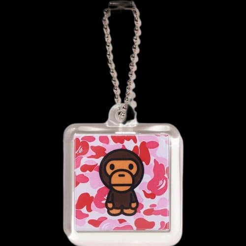 BAPE ABC Baby Milo Keychain Pink