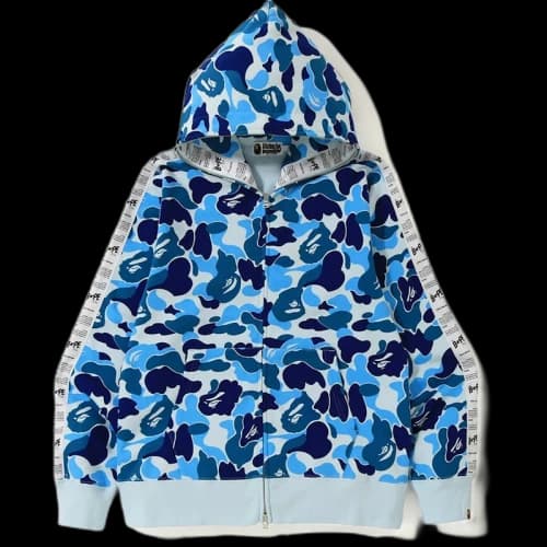 BAPE ABC Bape Sta Tape Full Zip Hoodie Blue