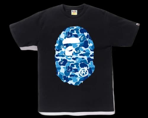 BAPE ABC Big Ape Head Tee Black/Blue