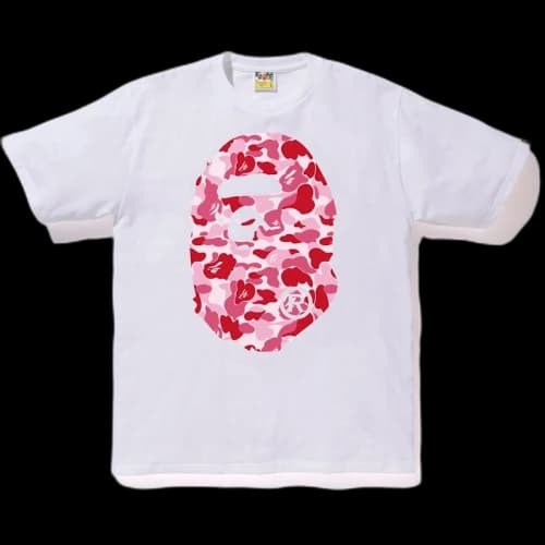 BAPE ABC Big Ape Head Tee White/Pink