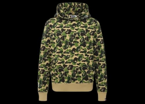 BAPE ABC Camo 2nd Ape Wide Pullover Hoodie Green