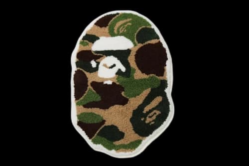 BAPE ABC Camo Ape Head Rug Green
