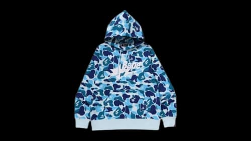 BAPE ABC Camo Bape Sta Pullover Hoodie Blue
