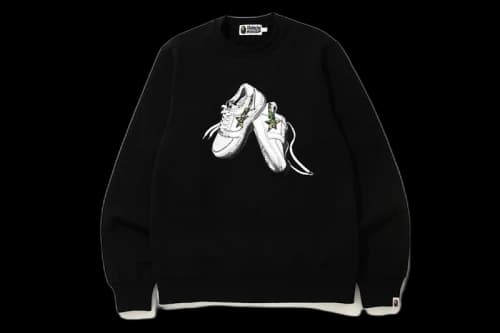 BAPE ABC Camo Bapesta Crewneck Black