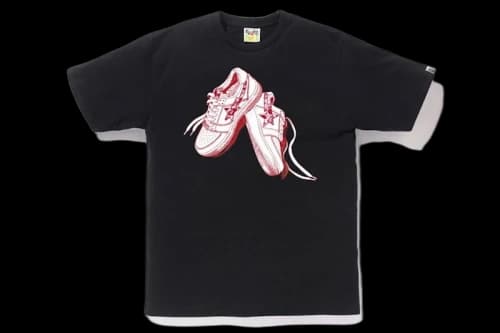 BAPE ABC Camo Bapesta Tee Black/Pink