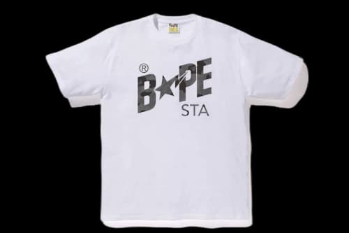 BAPE ABC Camo Bapesta Tee White/Black