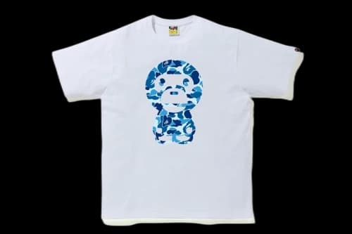 BAPE ABC Camo Big Baby Milo Tee White/Blue