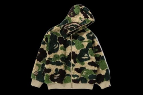 BAPE ABC Camo Boa Shark Relaxed Fit Hoodie Green