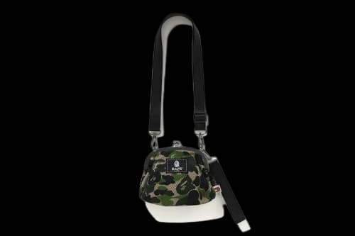 BAPE ABC Camo Clasp Mesh Shoulder Bag Green