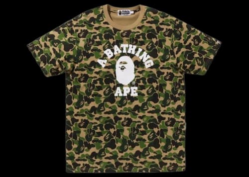 BAPE ABC Camo College Tee Green