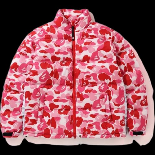 BAPE ABC Camo Down Jacket Pink