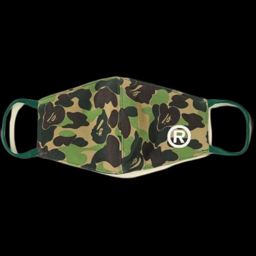 BAPE ABC Camo Face Mask Green
