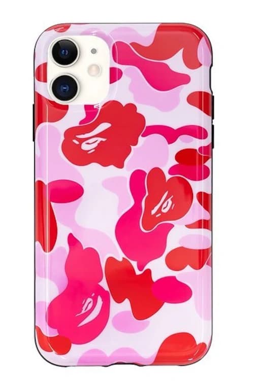 BAPE ABC Camo iPhone 11 Case Pink
